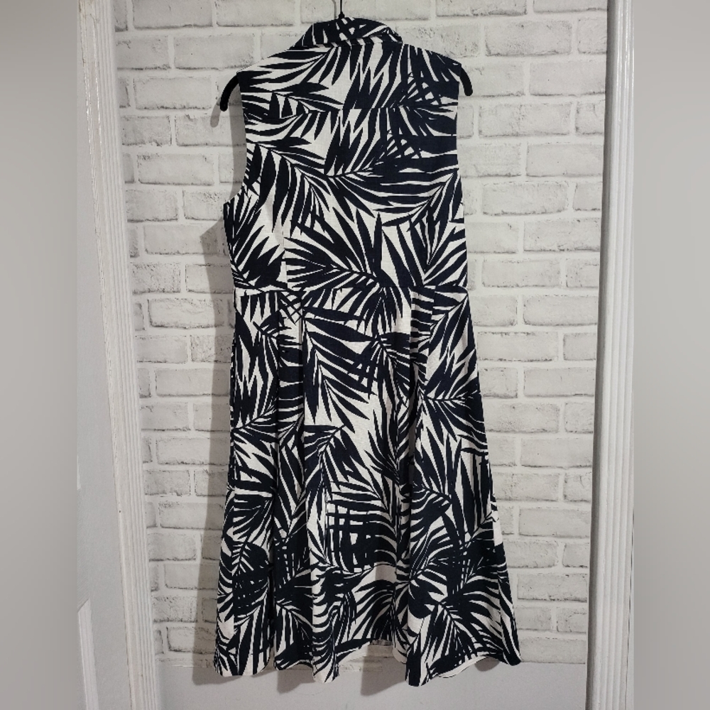 Hobbs London Clarence Midi Dress Palm Print size 10 - Picture 5 of 10